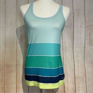 Gap Gapfit Green Blue Yellow Striped Tank Top Size M Preowned